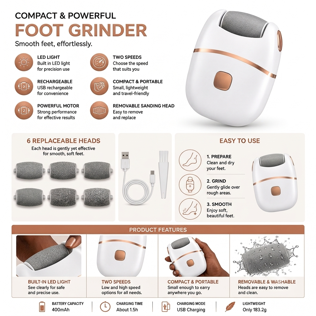 HeyPixsi™ PediGlow - Foot Scrubber